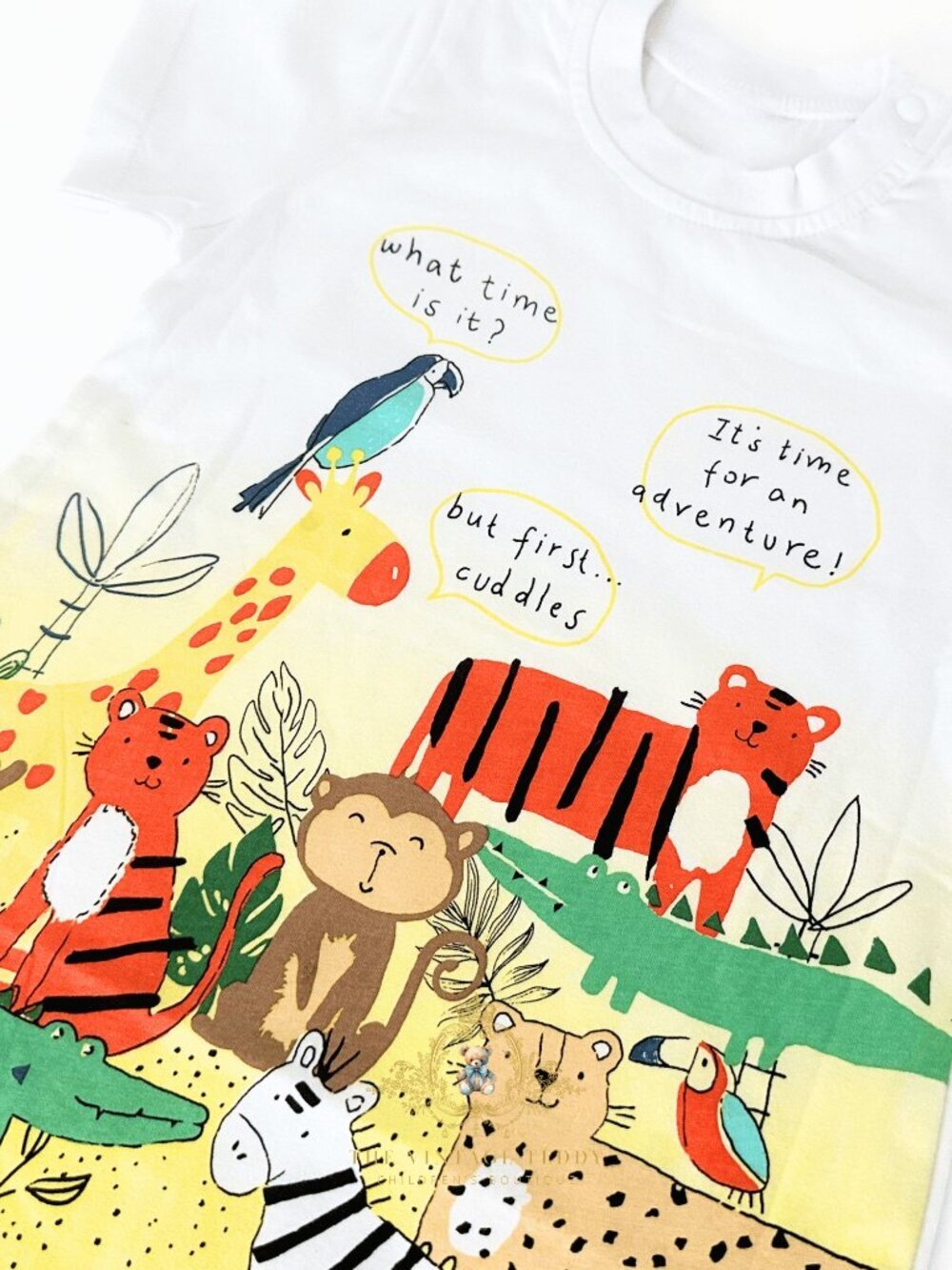 NWT Adorable Kids One-piece Sleep N' Play Romper Safari Adventure Time 9-12M - Picture 3 of 3
